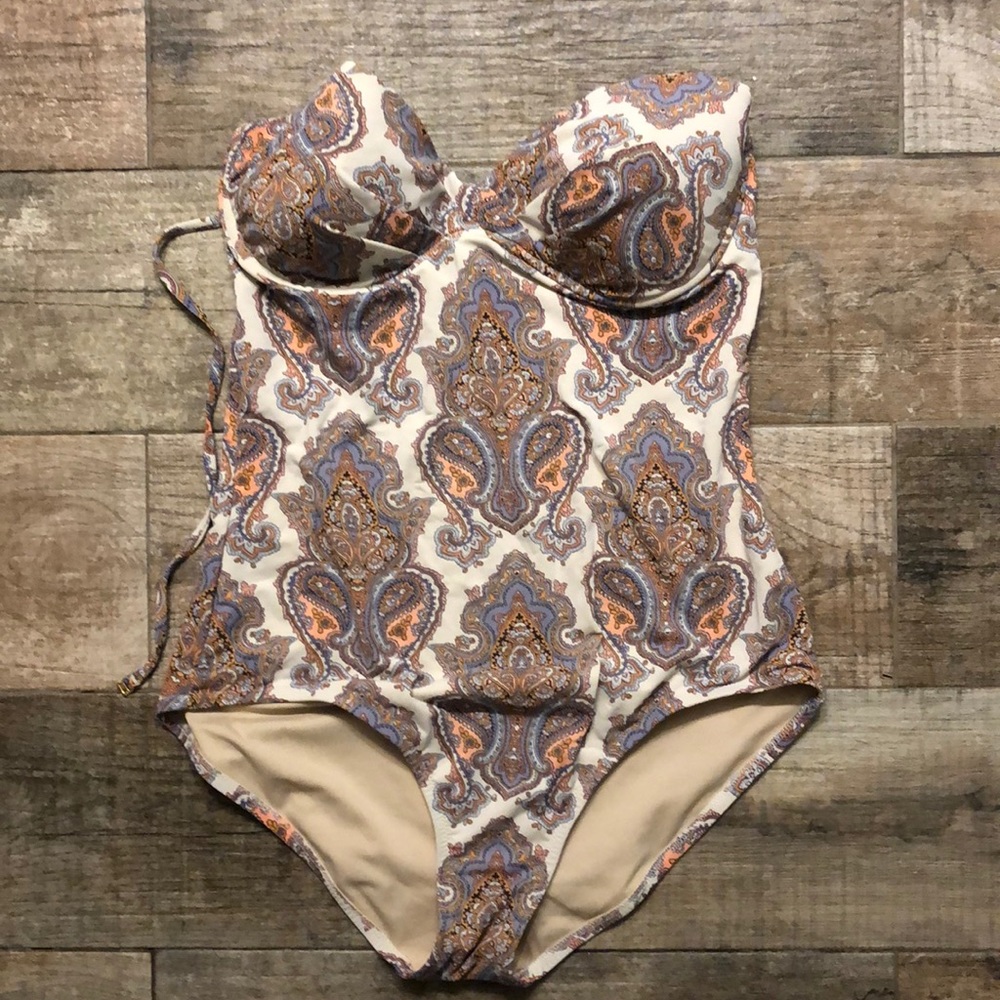J Crew Luxury Underwire Support Swimsuit Size 14